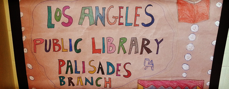 front of library